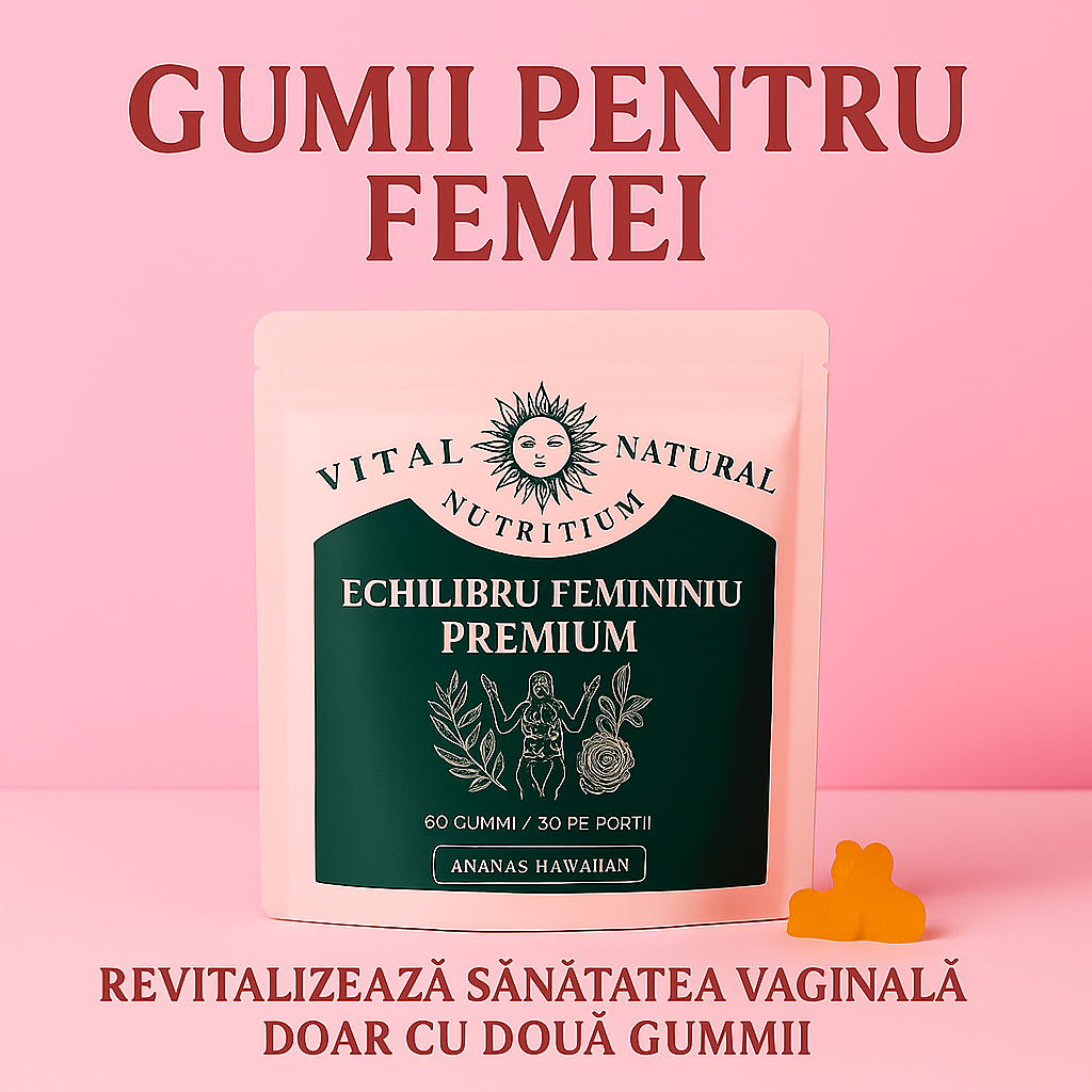 Feminine Balance Gummies – Gummies naturale pentru echilibrul feminin, pentru prospețime, încredere și stare de bine interioară (60 gummies)